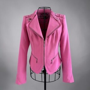 White House Black Market Pink Fitted Stretch Blazer size 00